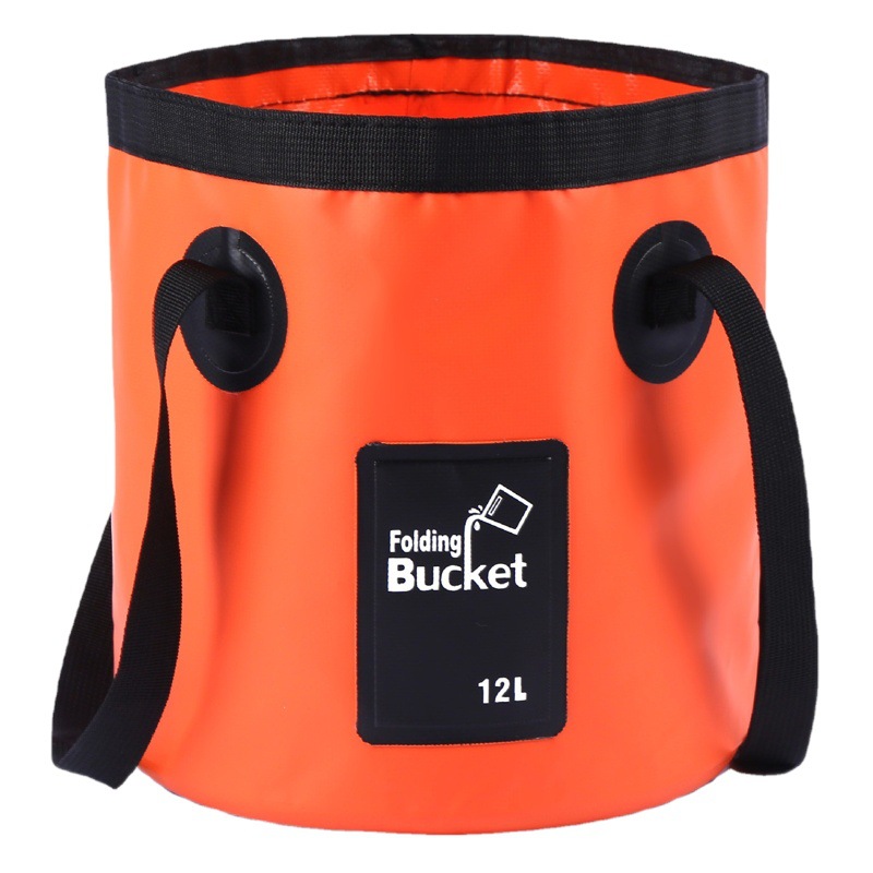 Cross-Border Outdoor Camping Fishing Waterproof Bucket Pvc Portable Folding Travel Fishing Bucket Foot Soaking Bucket