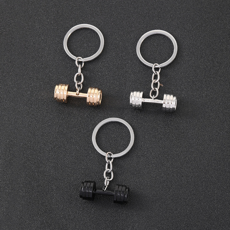 Amazon Fashion Dumbbell Korean Style Keychain Men's Couple Pendant Women's Personalized Jewelry Keychain Fitness Accessories