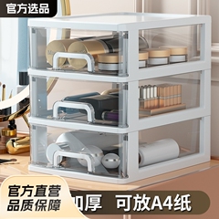 大きいサイズのa 4紙は透明なデスクトップの収納ケースを置くことができます。