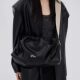 DirtySix/ Little by Little Wide Shoulder Strap Drawstring Soft Soft Square Brick Bag Crossbody Shoulder Bag