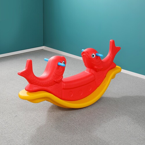 Kindergarten double animal seesaw children's indoor household baby plastic wooden horse rocking horse seesaw rocking horse