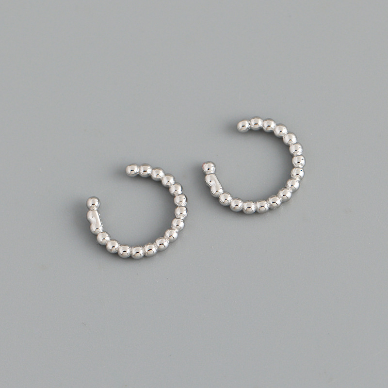 1 Pair Fashion C Shape Plating Sterling Silver Ear Clips display picture 4