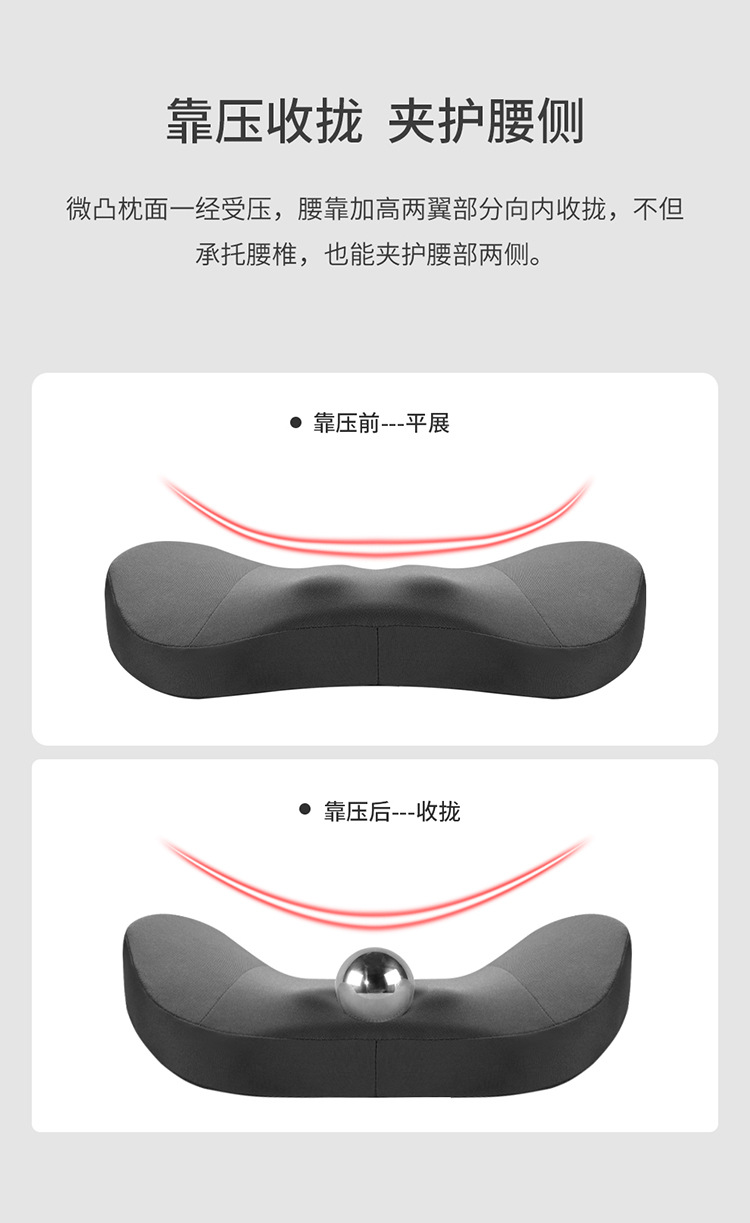 Zhanxiang car headrest backrest waist cushion car memory foam waist headrest car neck waist pillow wholesale