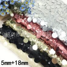 现货5mm+18mm亮片绣网布珠片绣时装女装晚礼服舞台服装高定绣花布