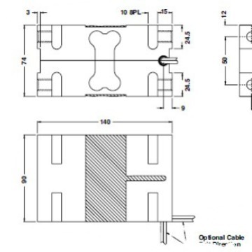 美国特迪亚传感器1330系列量程500-1000kg电子称平台称称重传感器