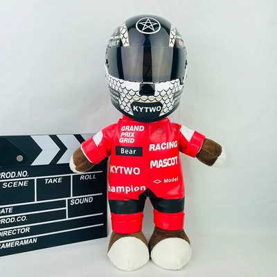 Motorcycle Bear Doll Helmet Battery — Motosiklet dəbilqələri - 28cm-35cm-red-bear-f1-snake-new-helmet-type-anti-collision-layer