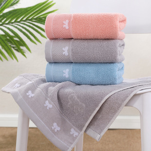 Pure Cotton Towel Manufacturer Adult Face Wash Household Thickened Daily Necessities Bow Pure Cotton 32-Ply Towel Wholesale Logo