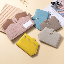 真皮多功能超薄护照包女旅游机票夹便携护照证件包RFID多卡位卡包