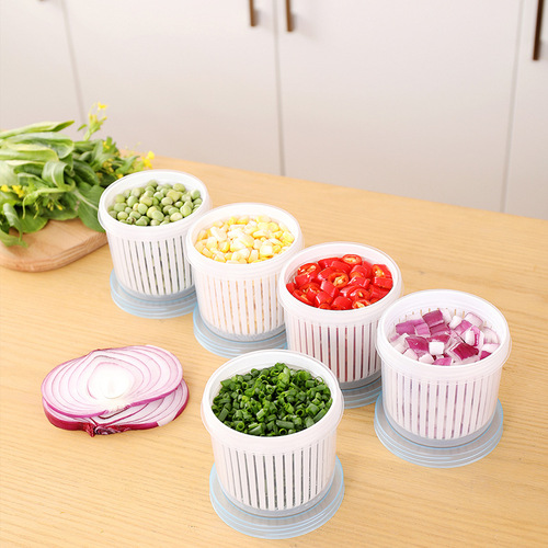 Onion, ginger and garlic drain box, kitchen vegetable plastic storage box, refrigerator sealed storage onion drain box