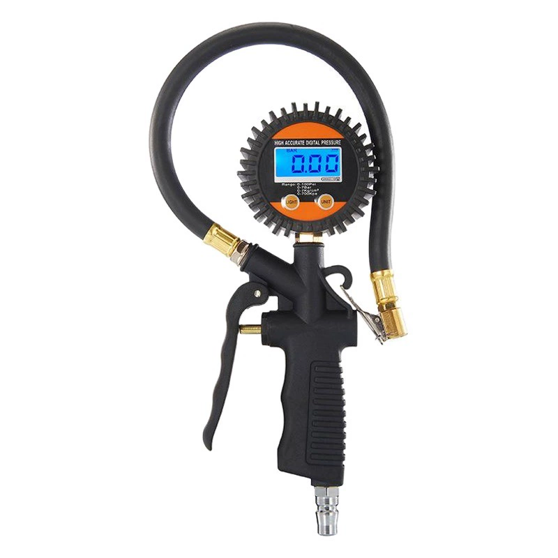 [Прямые продажи с фабрики] Манометр для накачки шин Манометр для шин Манометр для измерения давления воздуха с цифровым дисплеем Манометр для автомобильных шин Пистолет для давления в шинах