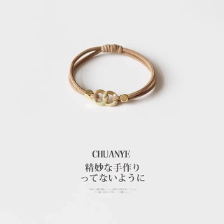 圆环发圈高级感网红气质皮套女头绳日韩简约橡皮筋扎头发发绳