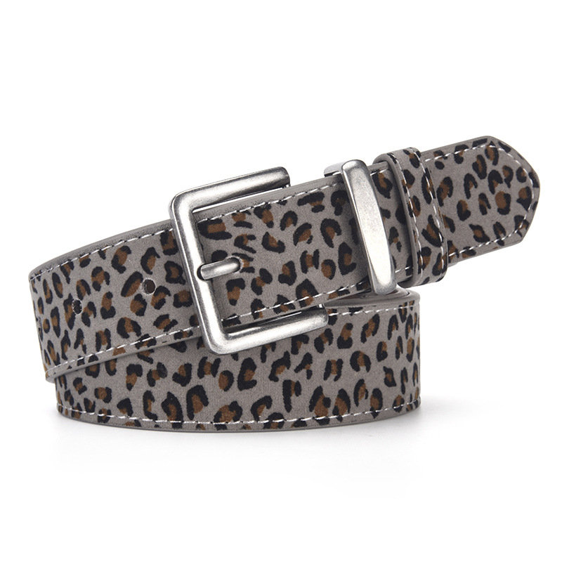 Cinturón de Gamuza Sintética con Estampado de Leopardo de PU con Hebilla de Aguja image 11