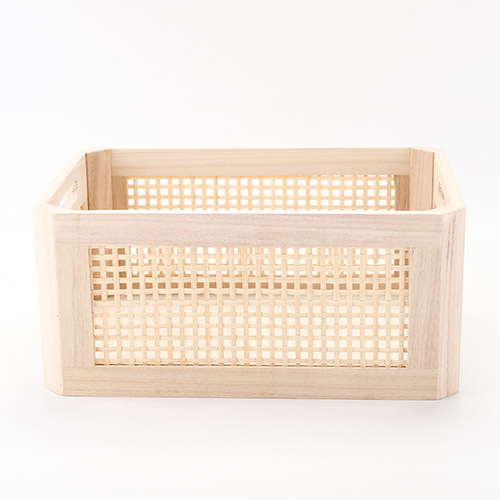 Cesta de almacenamiento vintage de nogal caja de madera maciza hueca creativa ins suministros para el hogar cesta de almacenamiento de aperitivos en stock