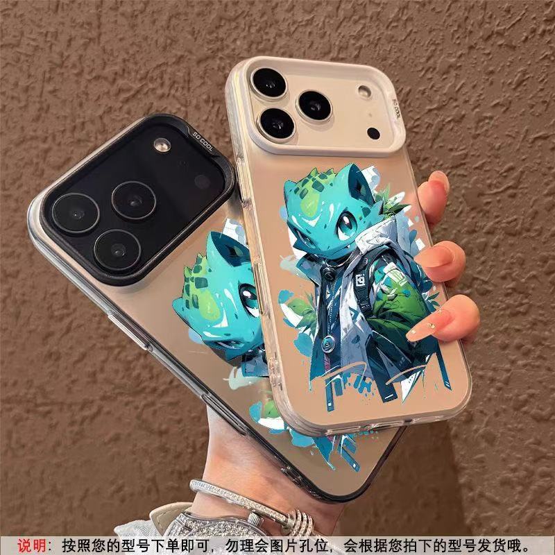 Mewtwo Laser Suitable for Apple 17Pro Mobile Phone Case Iphone16/15/14 Protective Cover 13 All-Inclusive Anti-Fall