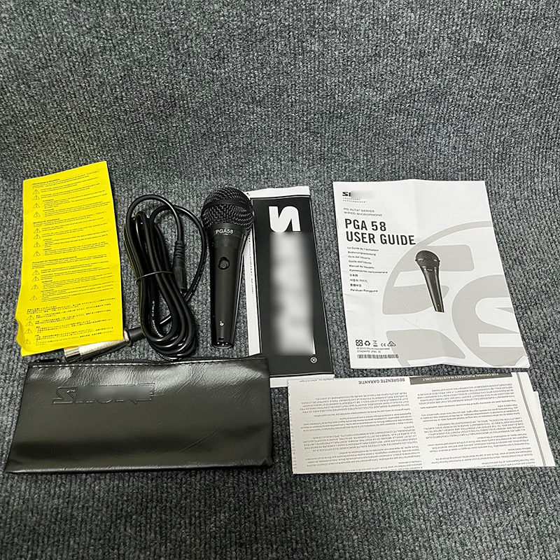 Cross-border source wired dynamic microphone PGA58 professional recording dubbing broadcasting musical instrument microphone low version XLR