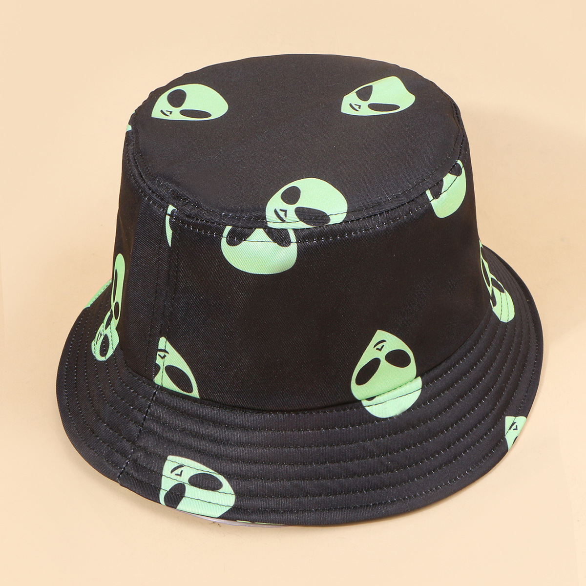 Unisex Fashion Grimace Printing Wide Eaves Bucket Hat display picture 4