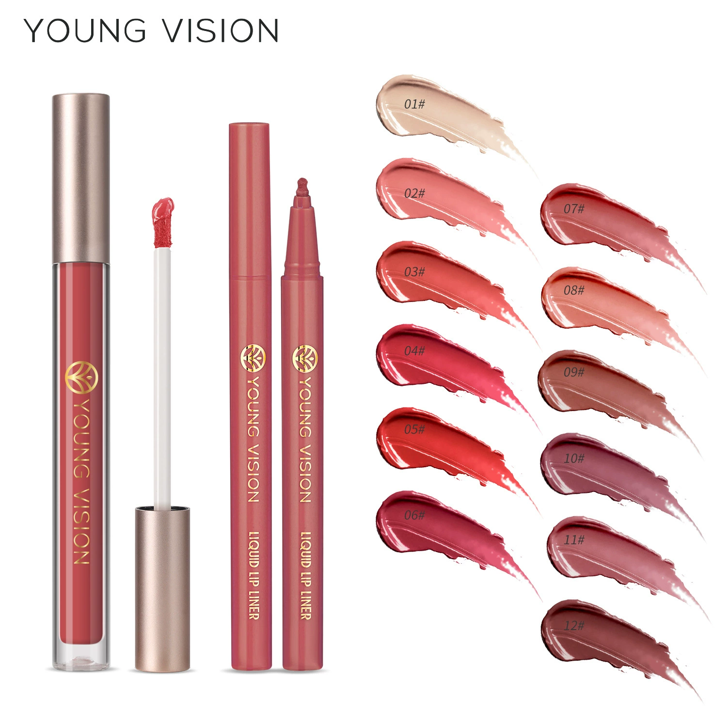 YOUNG VISION Lip gloss, lip pencil, set, 2 pieces