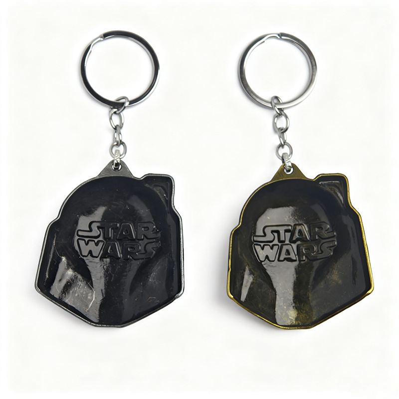 Star Wars bobbaffet casco llavero de aleación bolsos de automóviles llavero colgante