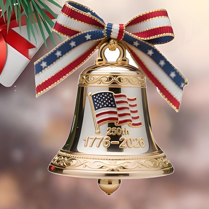 跨境新品United States 250th Anniversary Bell Ornament亚克力|undefined