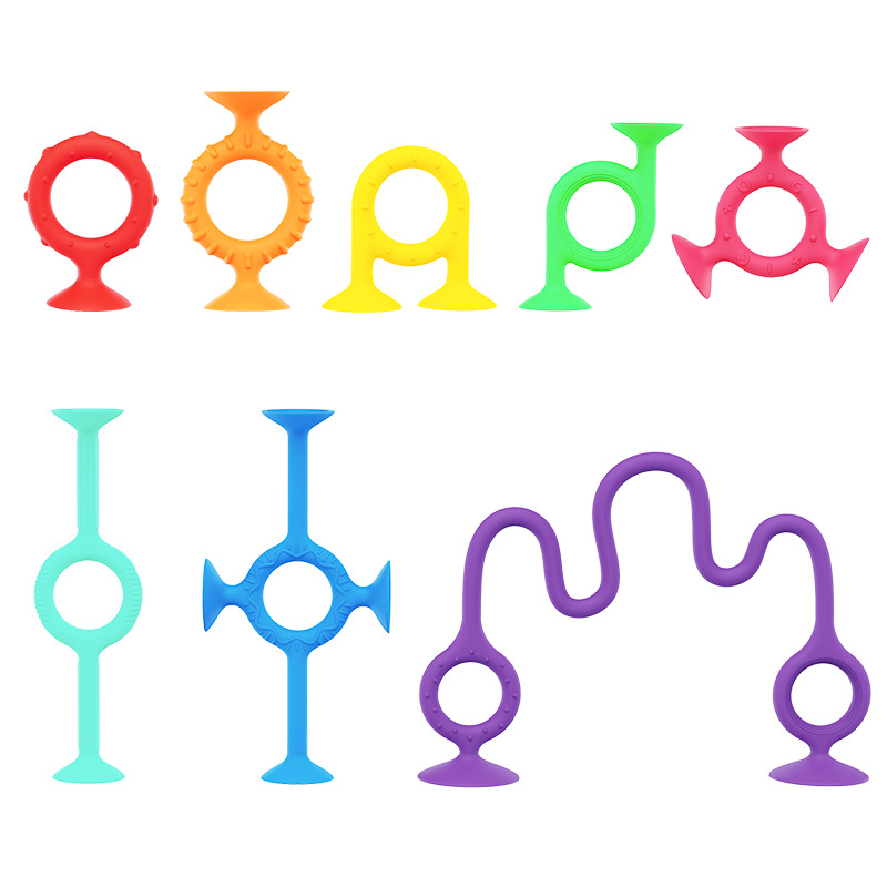 Cross-border bestselling educational intelligence toy suction cup building blocks gift cognitive training focus assembly children's suction toy