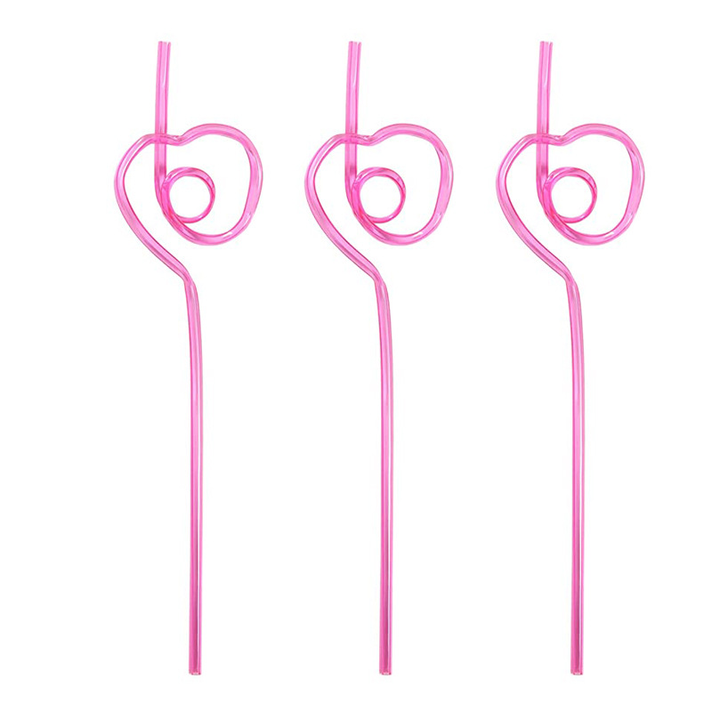 Cruz-frontera Crazy paja cristal forma desechable plástico paja PET bar cóctel diversión Decoración del partido