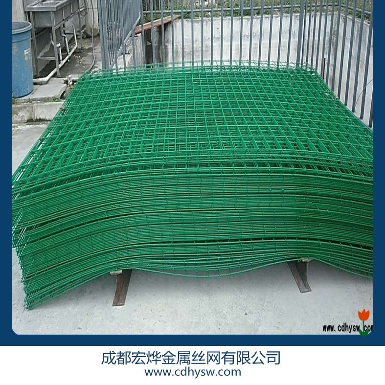 高速公路双边丝护栏围栏网格道路铁路两侧浸塑框架隔离栅网