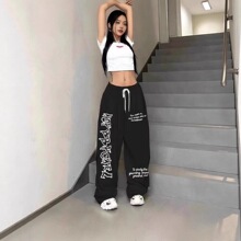 男女同款休闲裤爵士舞jazz垂感运动裤宽松百搭跳舞hiphop休闲裤