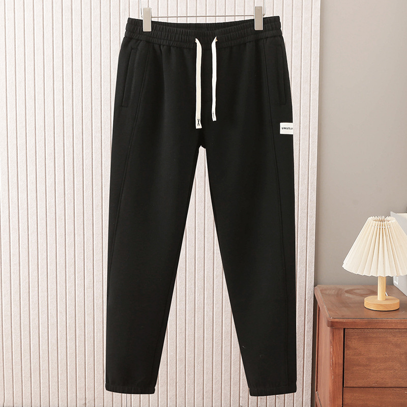 New Hai Brand Cut-Label Sports Casual Pants for Men, Autumn and Winter Drawstring Elastic Waist Loose Tapered Pants for Men 3Y379