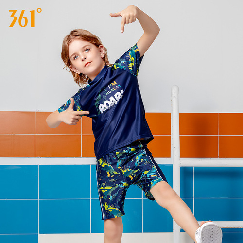 361 New Children's Swimsuit Boys Summer Breathable Split Swimsuit Boys Baby Professional Swimwear