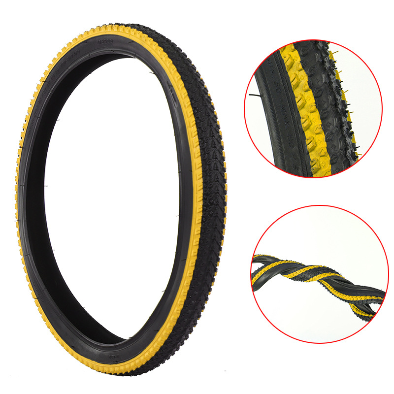 Neumáticos de bicicleta, neumáticos interiores y exteriores para bicicletas de montaña y BMX, neumáticos gruesos de 20 pulgadas de colores para niños.