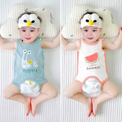 Baby onesie protective tummy wrap cute dinosaur pure cotton Grade A first-class onesie half shirt for newborn babies