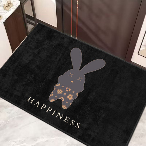 Simple cartoon entry floor mats for home use light luxury wear-resistant anti-slip floor mats entrance door dust-repellent dirty washable floor mats