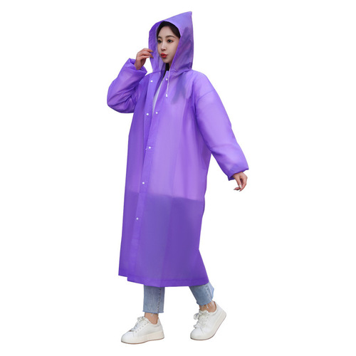 Wholesale thickened non-disposable raincoat fashion eva adults and children outdoor travel portable one-piece poncho