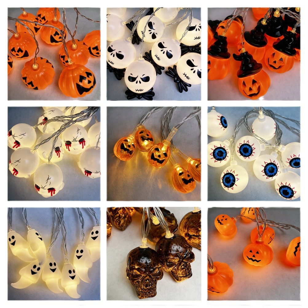 LED String Lights Outdoor Decoration Halloween Scene Pumpkin Lights Home & Garden Lights & Lighting_voghion.com