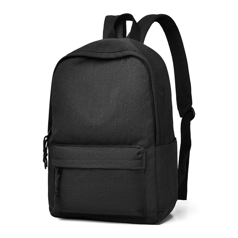 Transfronterizos otoño y invierno nuevo estilo simple poliéster mochila de hombro casual al aire libre de gran capacidad bolsa de viaje negra para hombres
