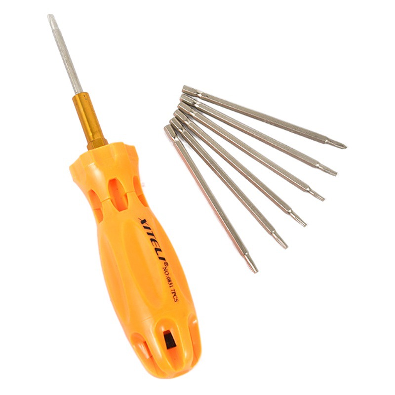 8-en-1 traje de destornillador herramienta multiusos de acero Cruz oculta con destornillador magnético hogar métrica