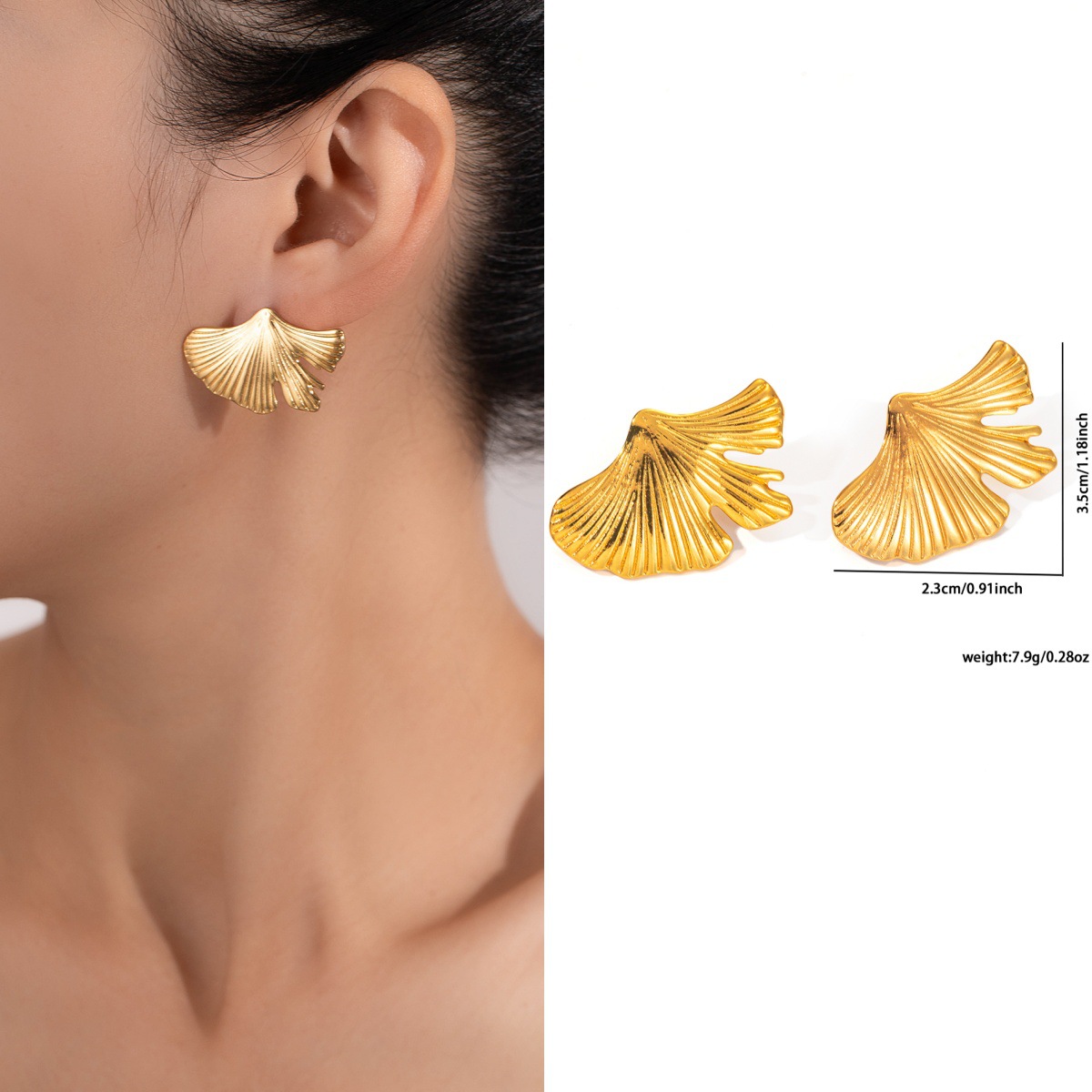 Pendientes de acero de titanio transfronterizos para mujer, lujo ligero, sentido de alta gama, temperamento retro de nicho, pendientes que no se desvanece, pendientes de todo fósforo al por mayor