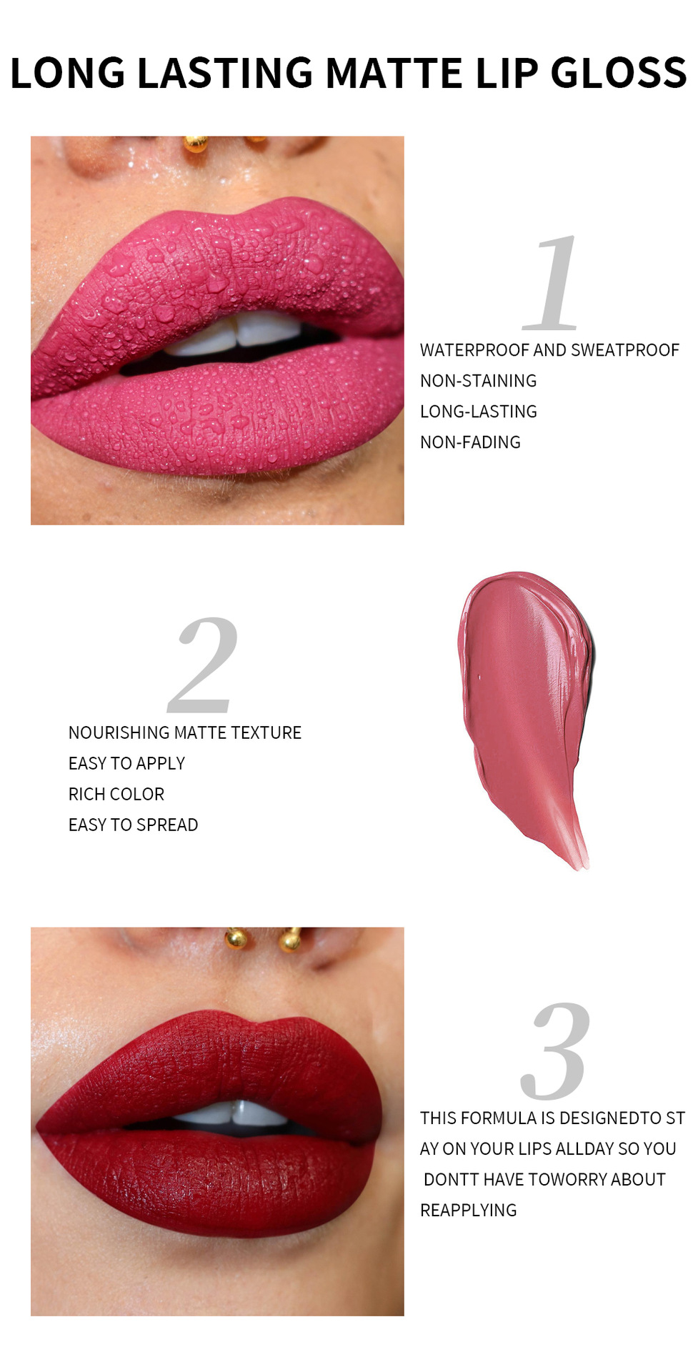 Amazon Foreign Trade Natural Long-lasting non-stick cup lip glaze set Box Velvet matte matte non-fading Lipstick set undefined