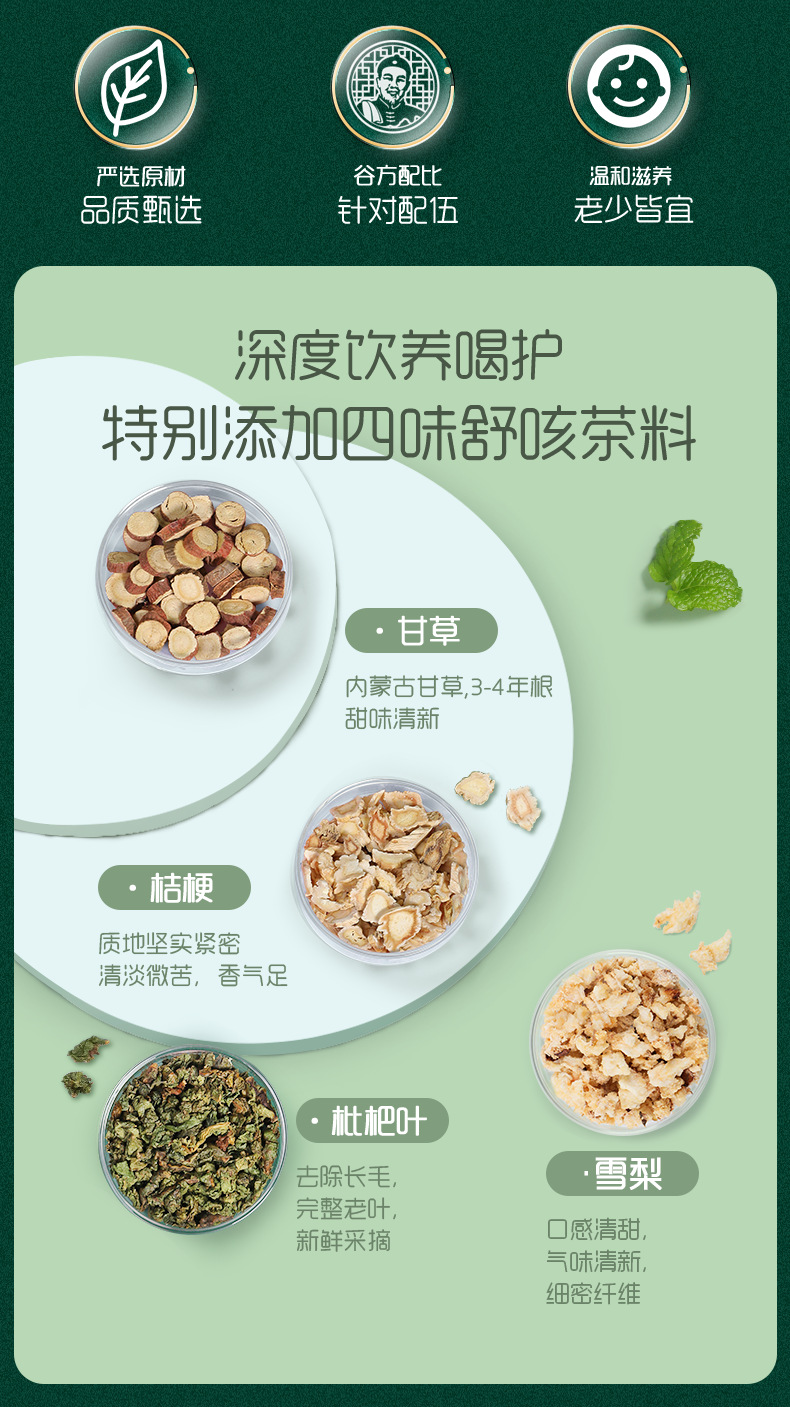 Loquat Orange Peel Snow Pear Sterculia Seed Tangerine Peel Herbal Tea 12 Ingredient Wellness Blend 225g overview