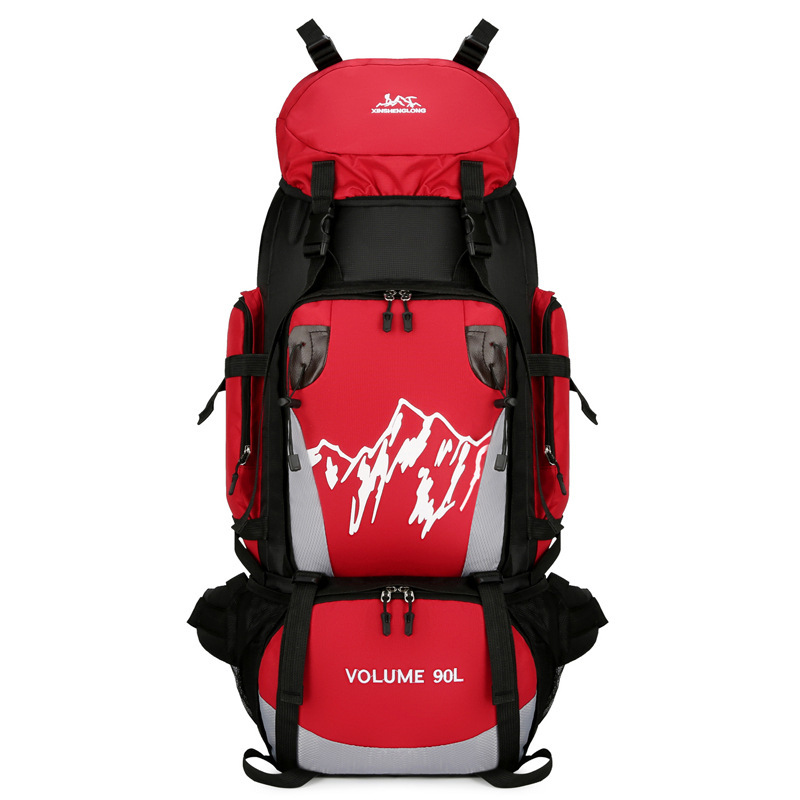 Wandern Bergsteigen Tasche 90L Große Kapazität Outdoor Anti Spritzwasser Camping Rucksack Buchung_voghion.com
