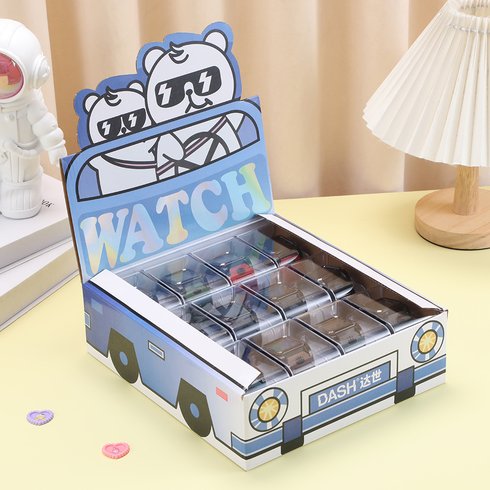 Juventud cuadrado retro reloj electrónico impermeable niños y niñas personalidad simple deportes multifuncional reloj electrónico tendencia