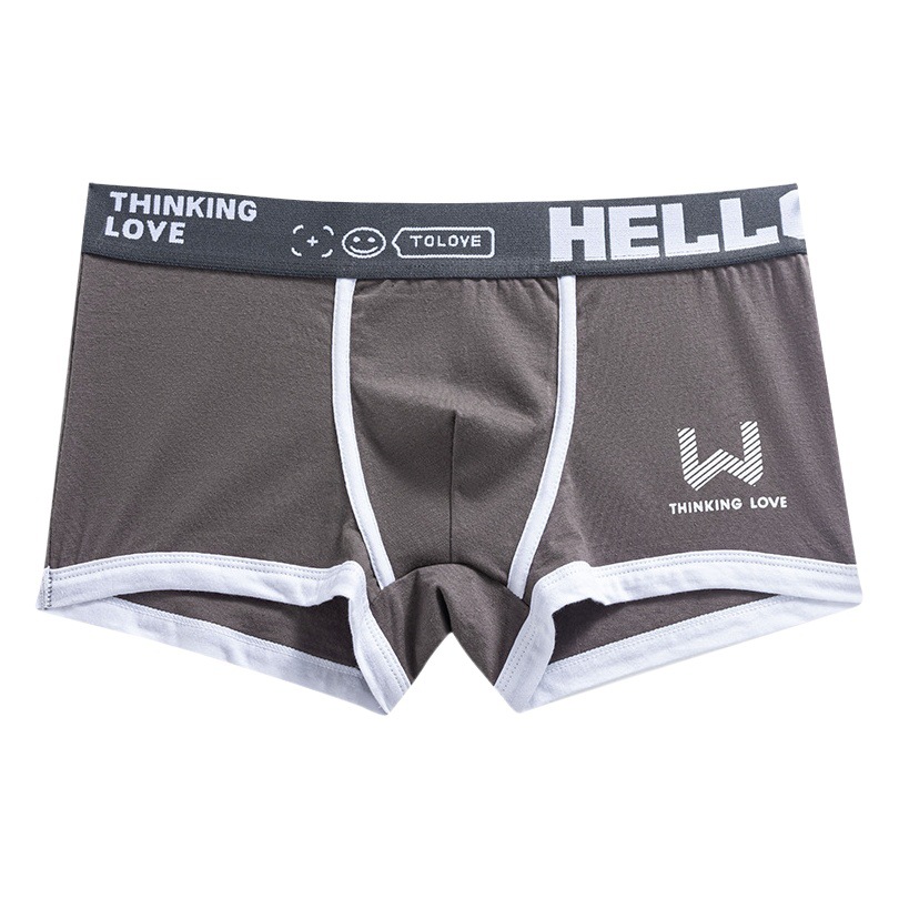 Entrega de una pieza boxeadores de hombres directos de fábrica ropa interior de los hombres boxeadores de los hombres pantalones de la semana pantalones de color de contraste transpirables de moda