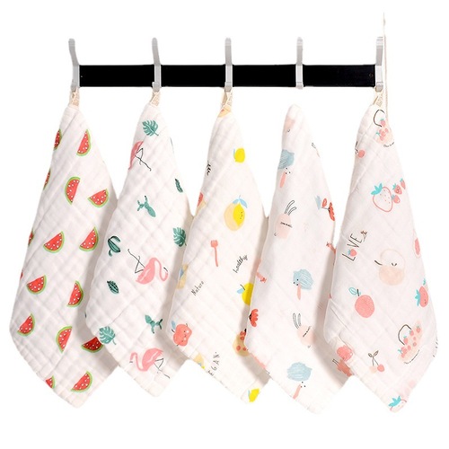 30*30 baby face towel, super soft cotton bath rectangular children's towel, baby gauze square towel, mouth towel