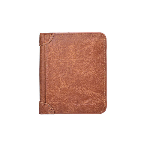 Cross-border wholesale men's short wallet multi-functional driver's license card case integrated 2025 new high-end leather wallet