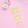 Cross -border paper double -layer butterfly cake decoration birthday cake decorative cake plug -in cake ornament baking plug -in