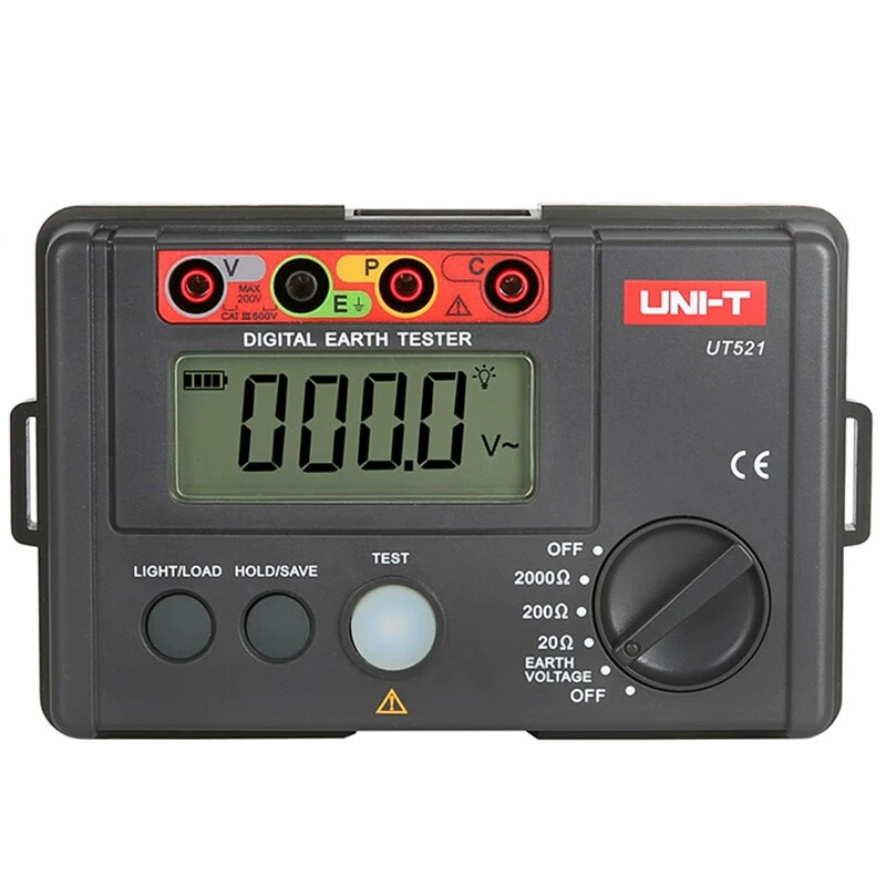 UNI-T Unilide Тестер сопротивления заземления Цифровая изоляция Хранение данных Молниезащита Энергетическое оборудование UT521