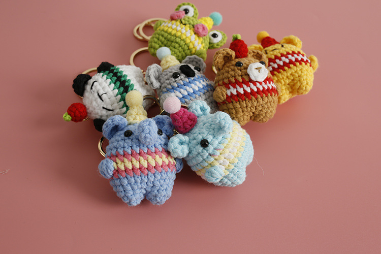 20g Weight Wool Yarn Home Textiles & Decor Type Bag Pendant, Keychain Classification 1 Piece Quantity Daily Occasion yarn Material Anime, Animal, Cartoon Pattern All Seasons Season Cute Style 1 Piece Anime Animal Cartoon Bag Pendant Keychain Yarn Cute Bag Pendant Keychain 10