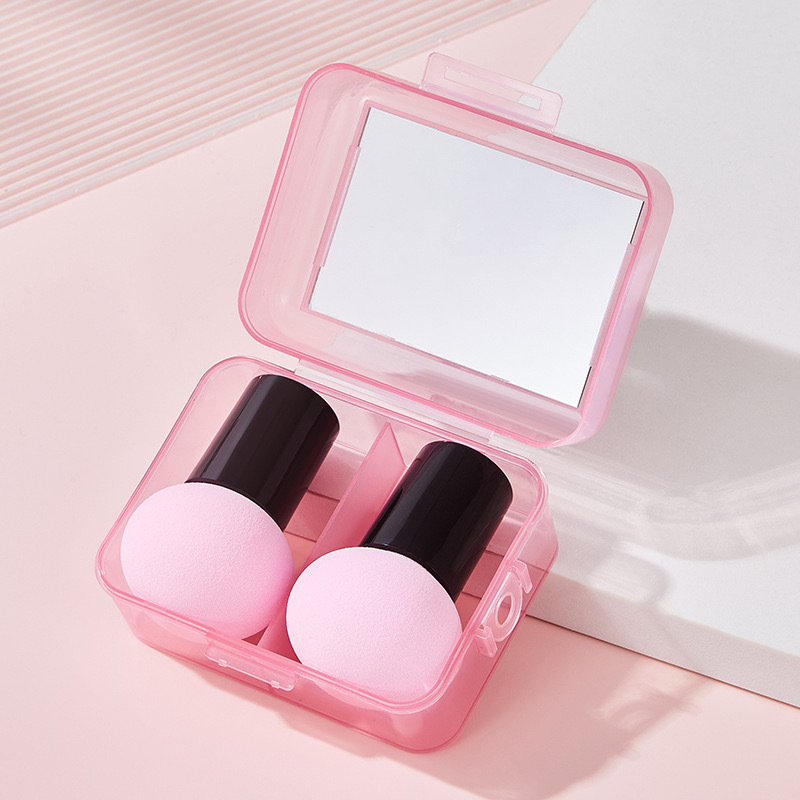 Nuevo conjunto de huevos de belleza con espejo 55 cepillo con cabeza de hongo de gota de base cepillo de huevo de belleza polvo de polvo de maquillaje