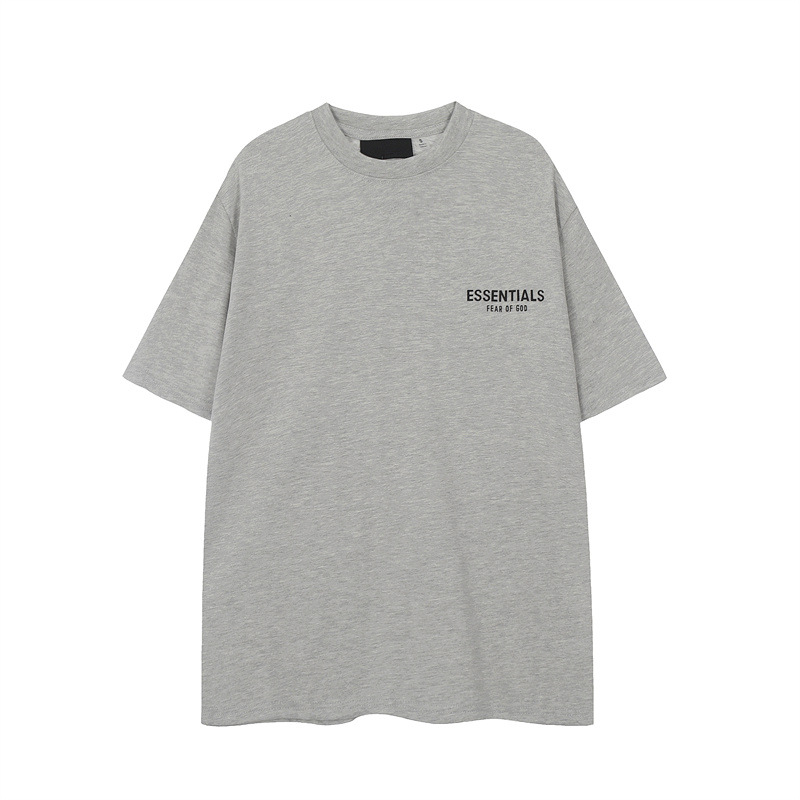 FOG ESSENTIALS multilíneas estereoscópicas letras de silicona camiseta de manga corta callejera casual pantalones cortos deportivos