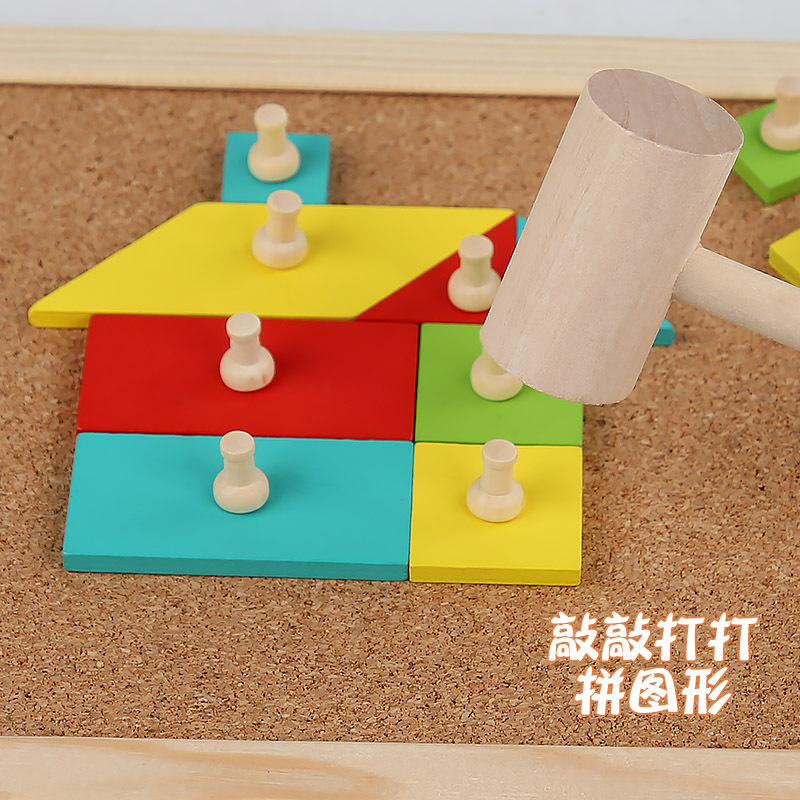 Juguetes de madera Monkey Claws Juguetes de niños de jardín de infantes entrenamiento de clavos puzzle al por mayor